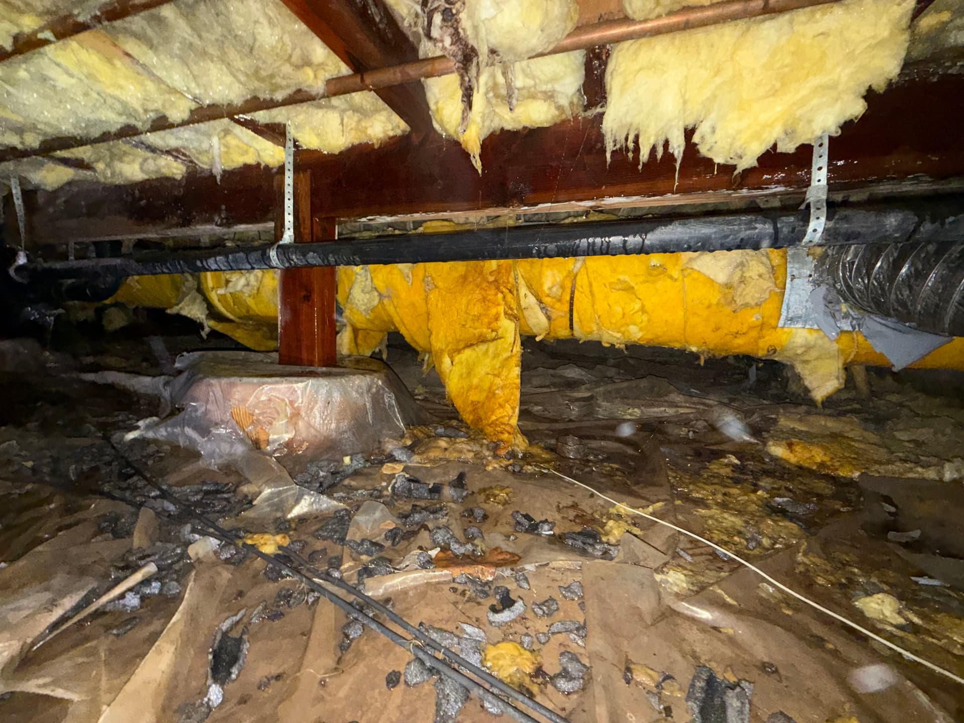 Gallery photos for Crawl Space Pinhole Leak Found and Fixed in Puyallup: Image #1