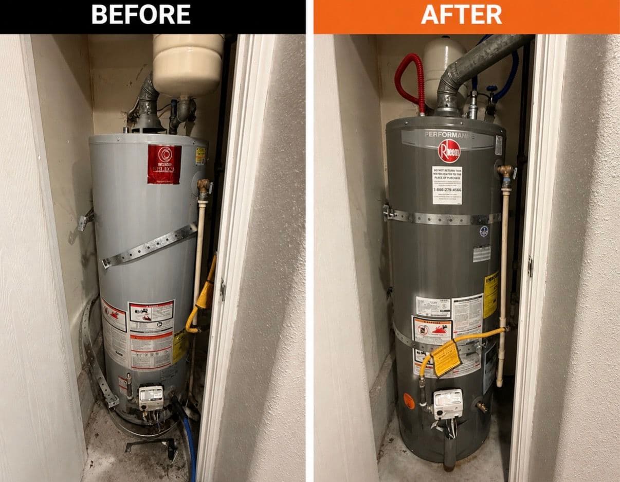 Gallery photos for After-Hours Gas Water Heater Replacement in Puyallup: Image #3